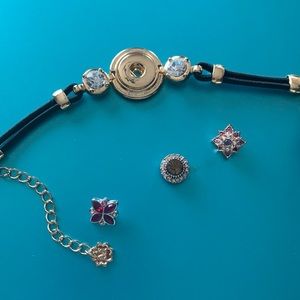 Magnolia and Vine bracelet with 3 snaps